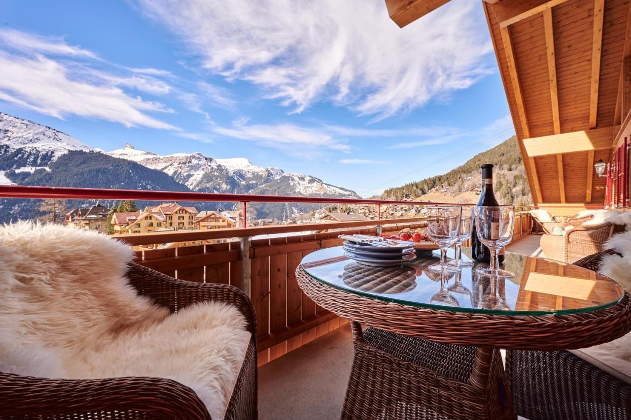 Chalet Baergsunna Penthouse Wengen Exteriér fotografie